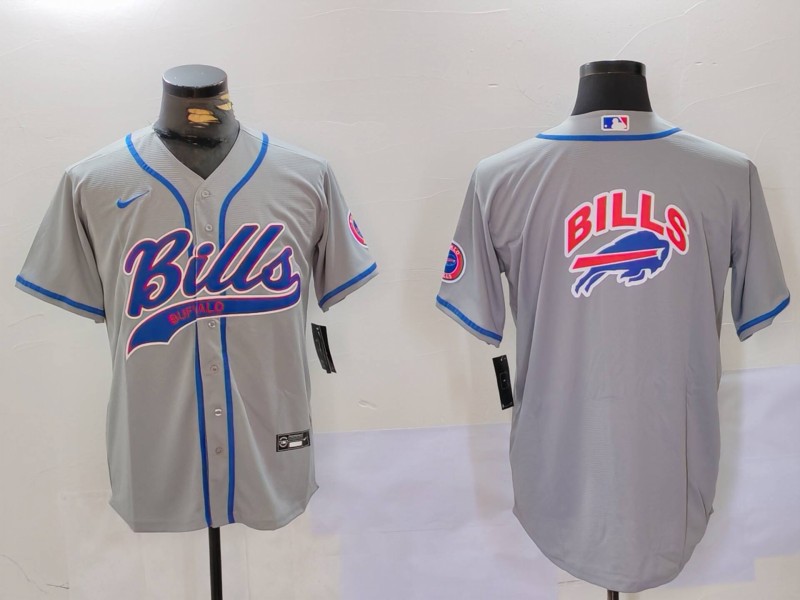 Men Buffalo Bills Blank Grey Joint Name 2024 Nike Limited NFL Jersey style 9122